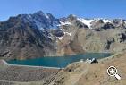 The dam wall of the Lago Verde